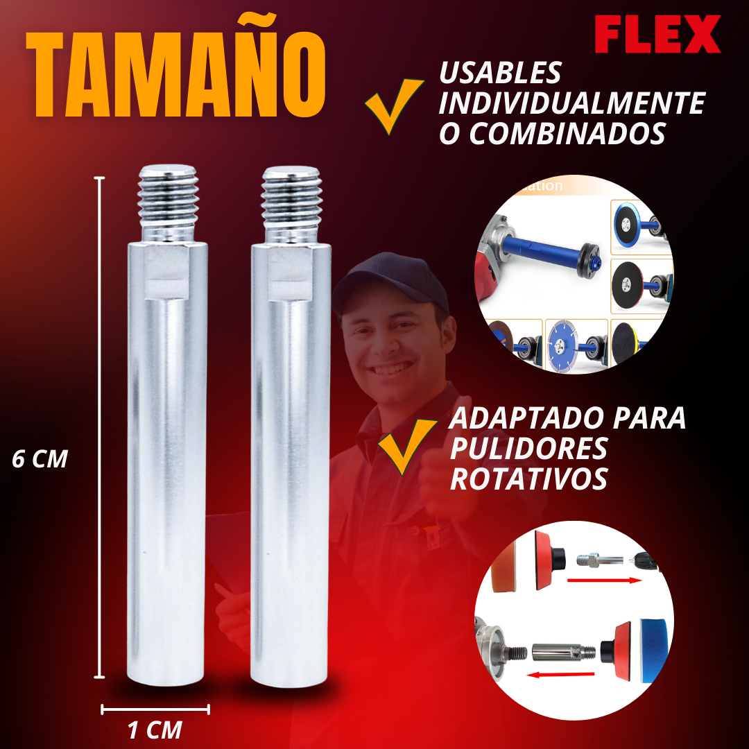 EXTENSIÓN DE EJE PARA PULIDORA ANGULAR | FLEX®