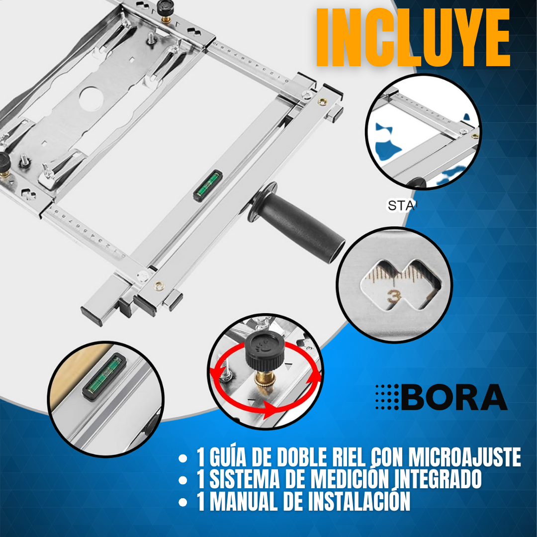 GUÍA DE CORTE AJUSTABLE PARA SIERRA CIRCULAR | BORA®