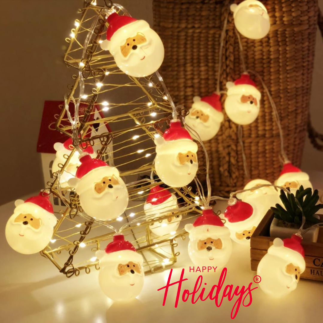 EXTENSIÓN NAVIDEÑA LED DECORATIVA SANTA CLAUS HAPPY HOLIDAYS® | 2 METROS