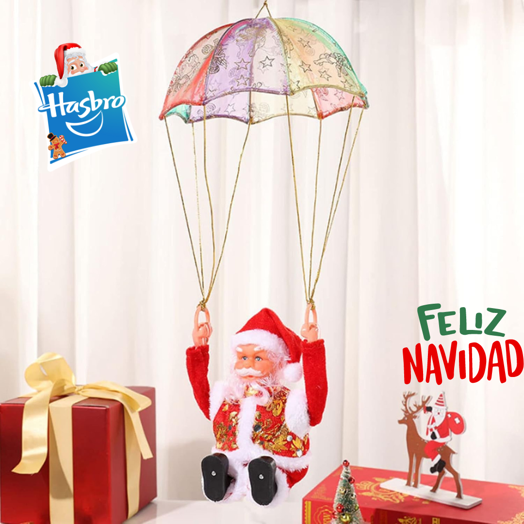 PAPÁ NOEL CON PARACAIDAS LUCES Y MÚSICA HASBRO®