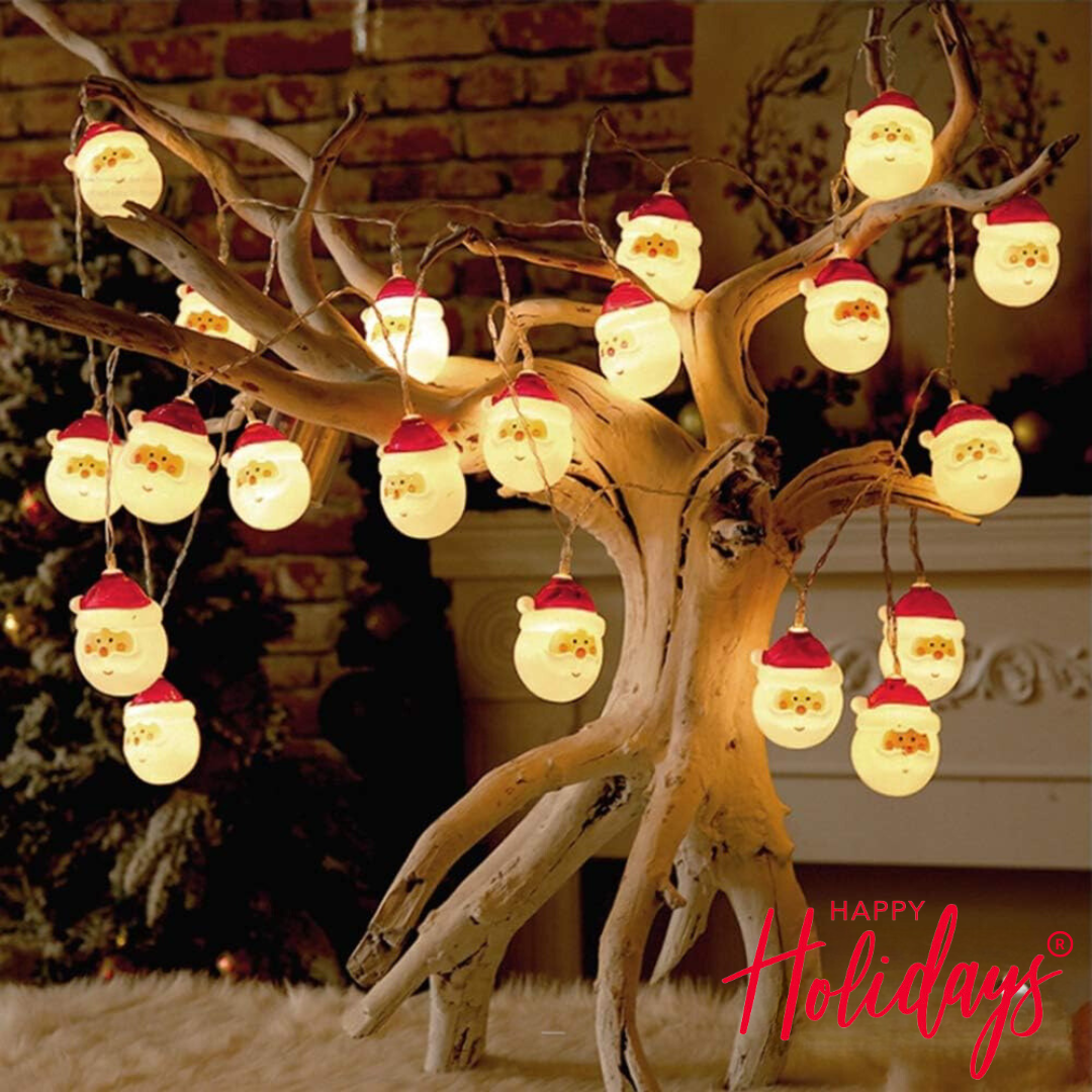 EXTENSIÓN NAVIDEÑA LED DECORATIVA SANTA CLAUS HAPPY HOLIDAYS® | 2 METROS