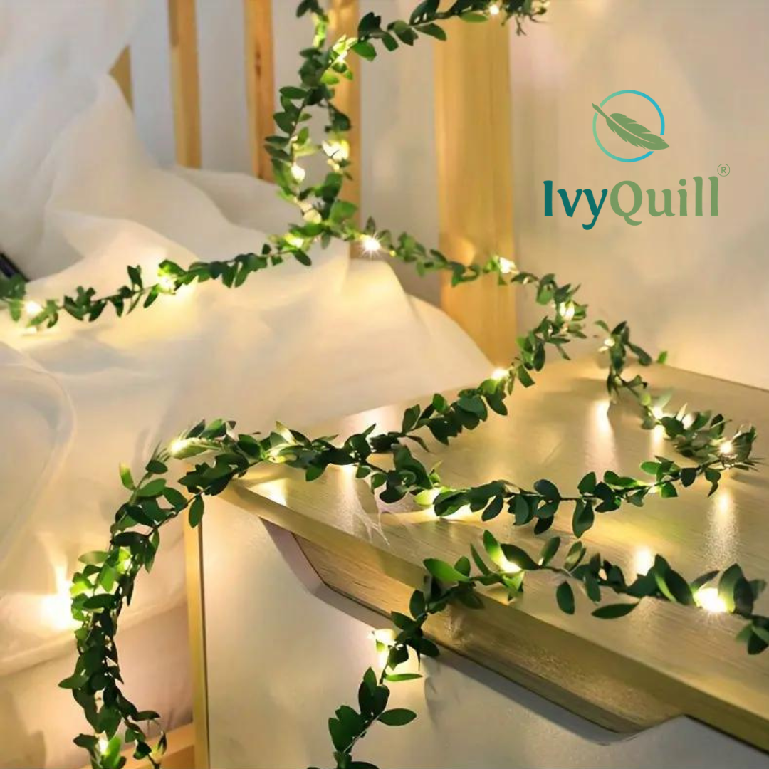 GUIRNALDA NAVIDEÑA LED ENREDADERA HOJAS VERDES IVYQUILL®