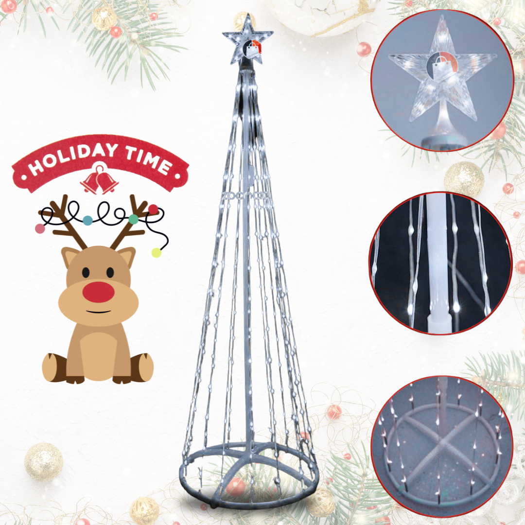 ÁRBOL NAVIDEÑO CÓNICO LED HOLIDAY TIME | ARMABLE DE 2 METROS