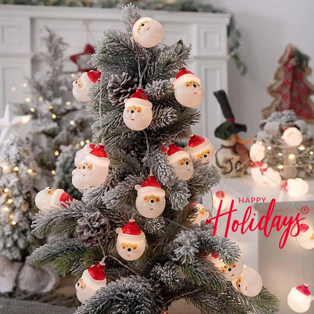 EXTENSIÓN NAVIDEÑA LED DECORATIVA SANTA CLAUS HAPPY HOLIDAYS® | 2 METROS
