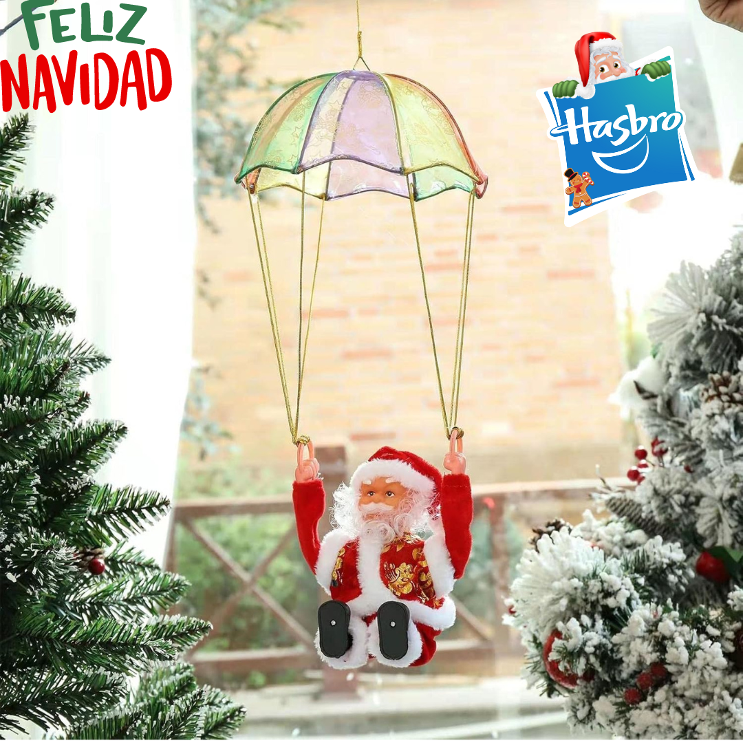 PAPÁ NOEL CON PARACAIDAS LUCES Y MÚSICA HASBRO®