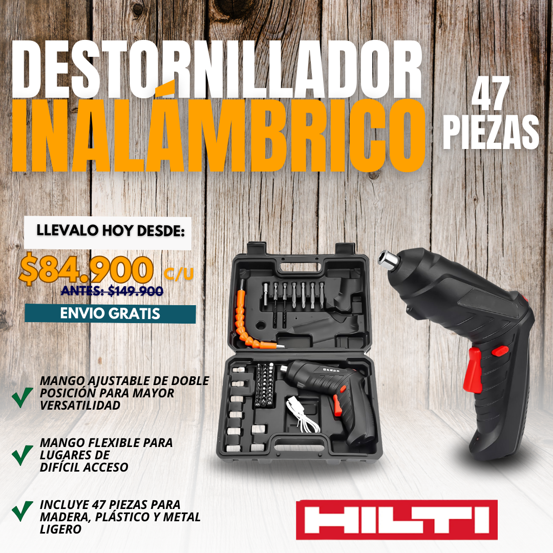 DESTORNILLADOR INALÁMBRICO ELÉCTRICO 47 PIEZAS | HILTI®