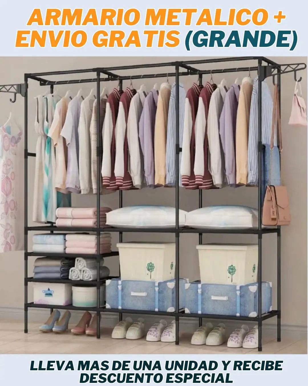 CLOSET ARMARIO ESTANTE METALICO + ENVIO GRATIS 🚚