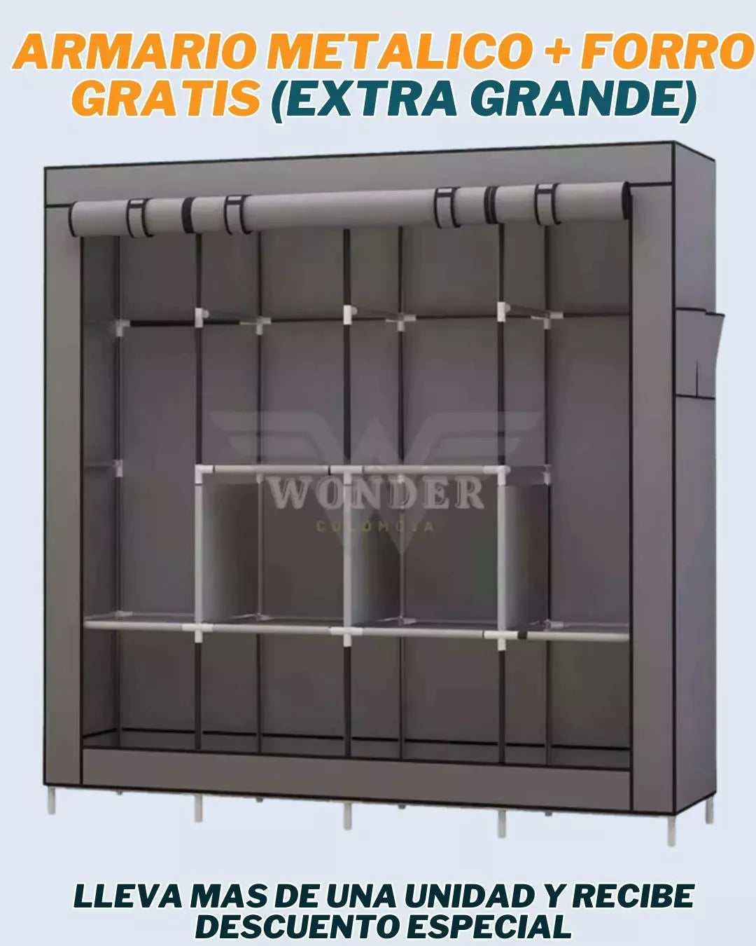 ARMARIO CLOSET METALICO + FORRO GRATIS