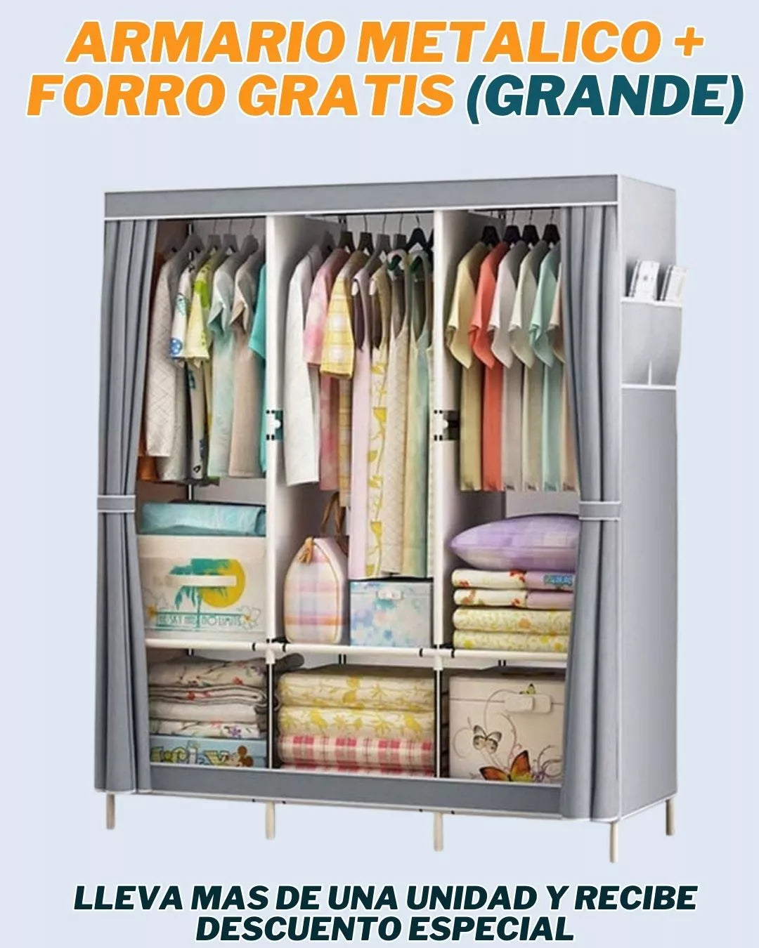 Armario Closet  Metalico + forro GRATIS