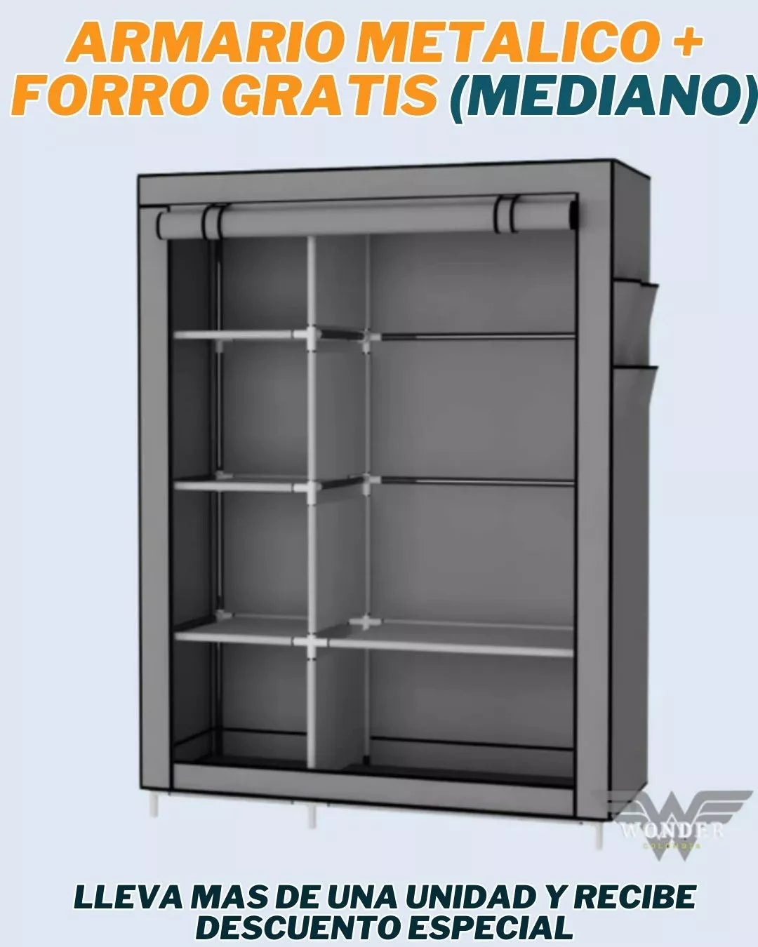 ARMARIO CLOSET METALICO + FORRO GRATIS