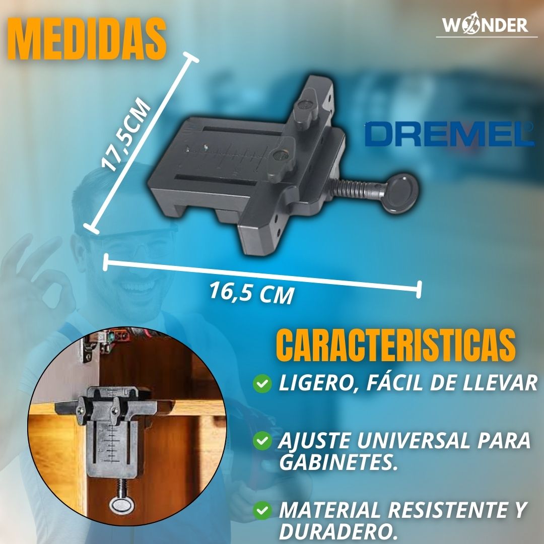 ABRAZADERA DE INTALACION DE PUERTAS DE GABINETE |DREMEL®|
