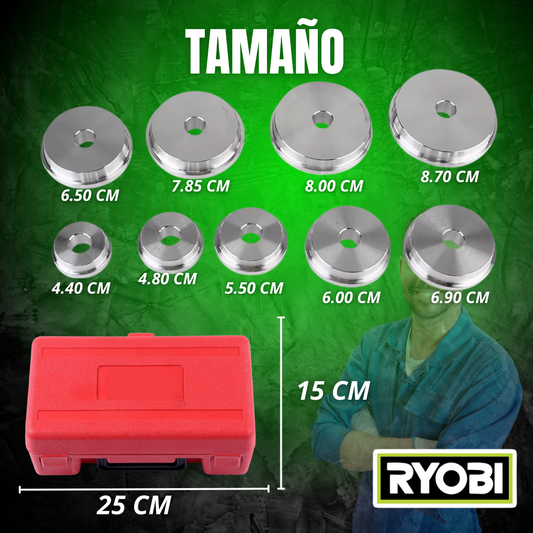 KIT DE SELLO E INSTALACIÓN DE COJINETES Y RODAMIENTOS | RYOBI®