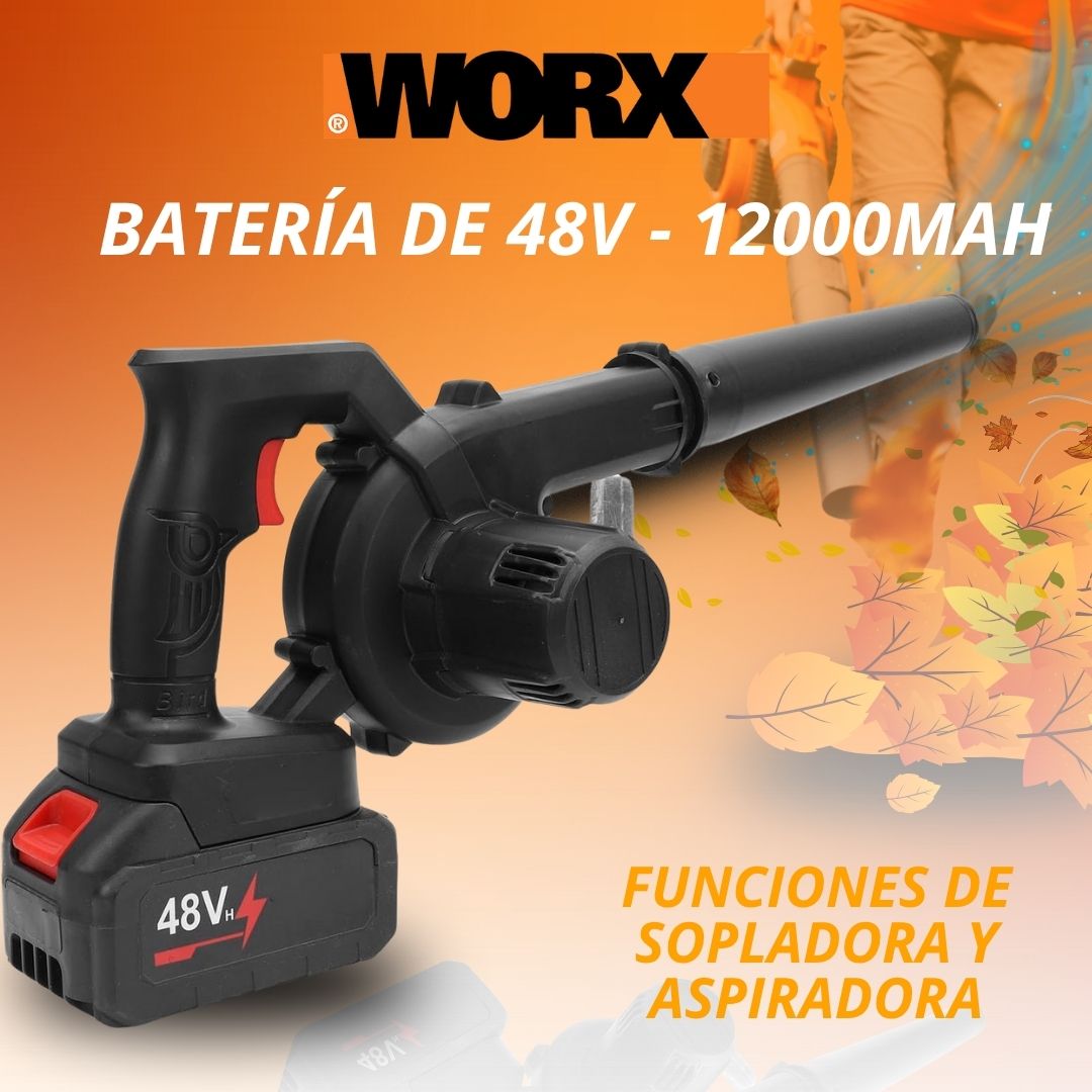 SOPLADORA Y ASPIRADORA INALÁMBRICA MULTIFUNCIONAL WORX®