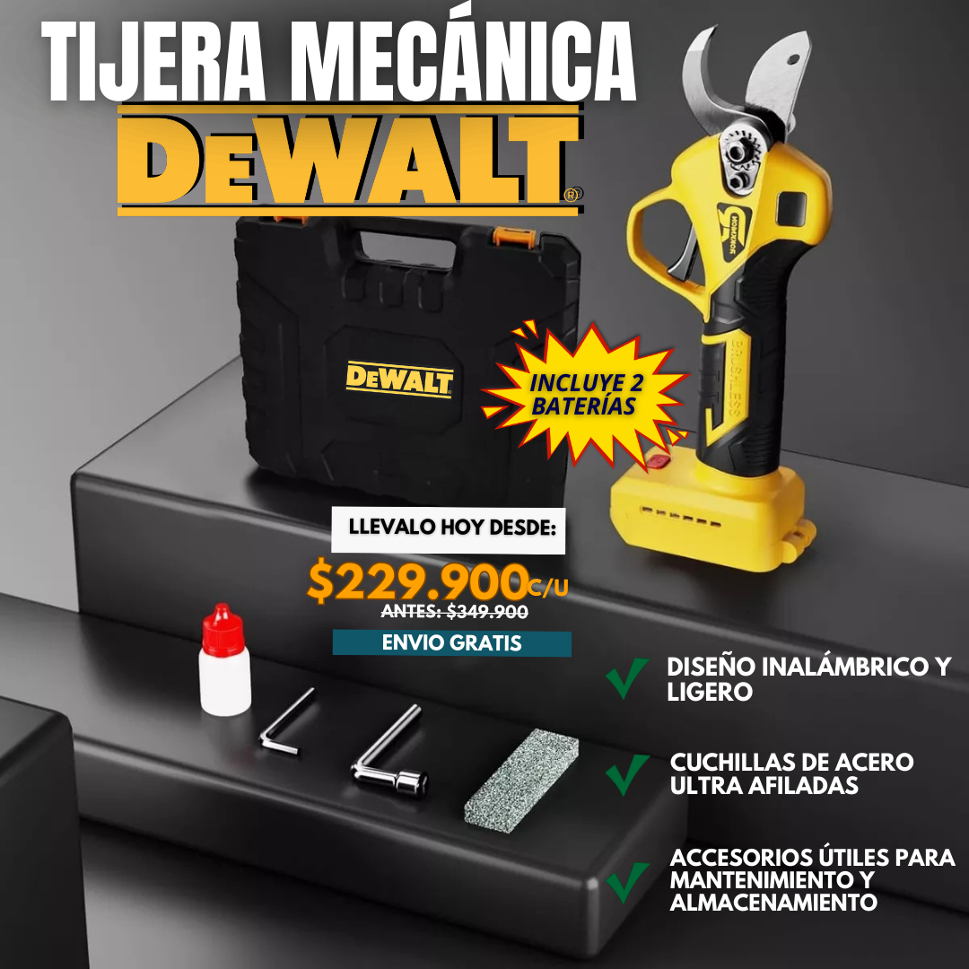 TIJERA MECÁNICA DEWALT® + 2 BATERÍAS