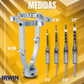 ADAPTADOR IRWIN TOOLS® PARA TALADRO MORTAJADORA + BROCAS GIRATORIAS CUADRADAS (1/4” - 5/16” - 3/8” – 1/2”)