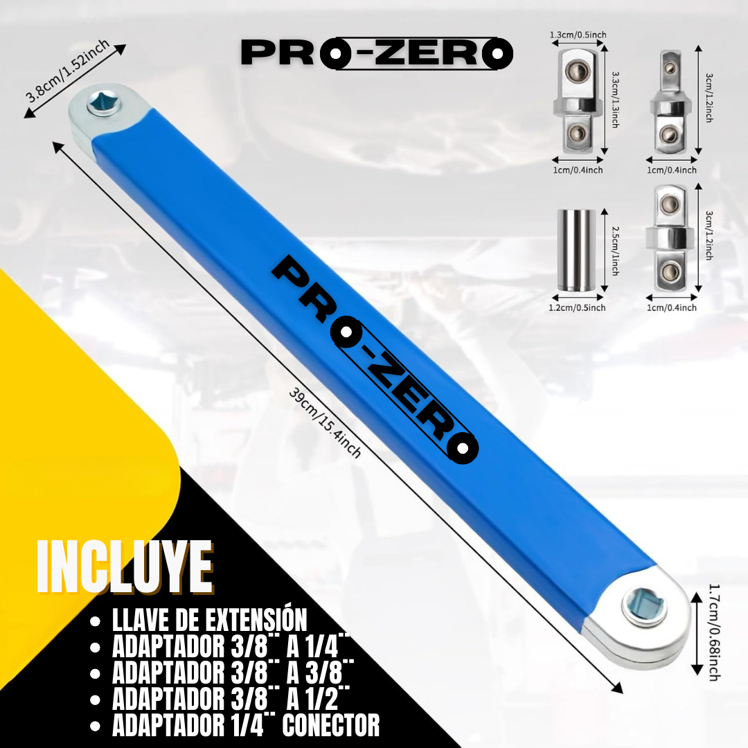 LLAVE DE EXTENSIÓN DE RATCHET ACODADA PRO-ZERO®