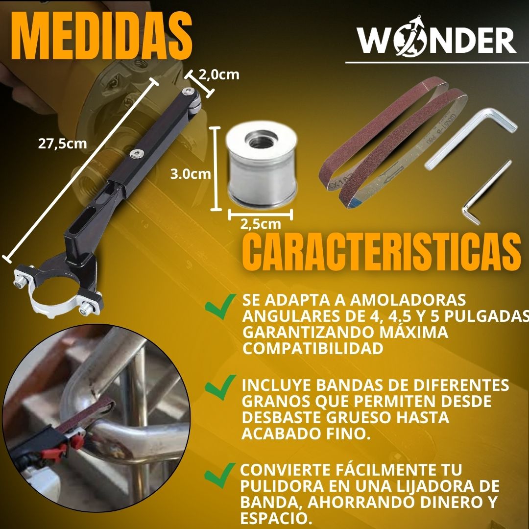 ADAPTADOR DE LIJA EN BANDA PARA PULIDORA |IRWIN TOOLS®|