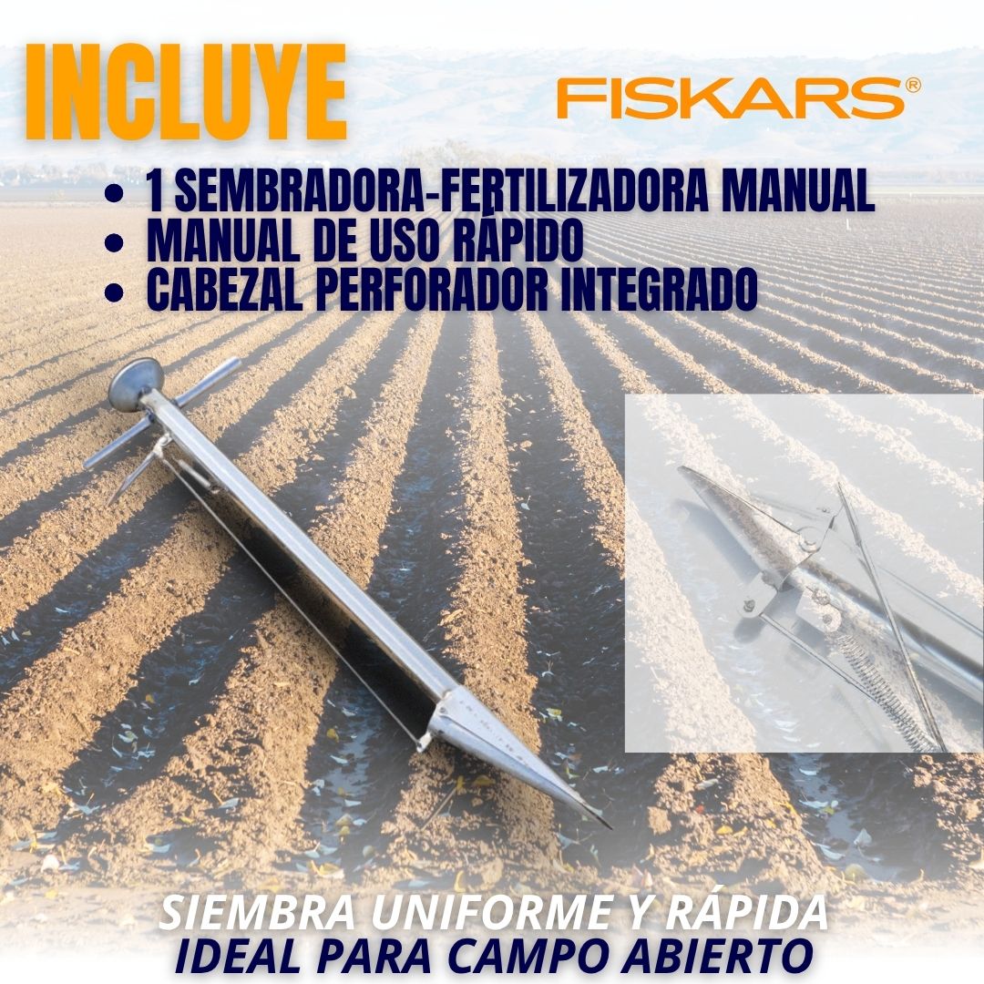 SEMBRADOR ERGONÓMICO Y MANUAL DE SEMILLAS FISKARS®