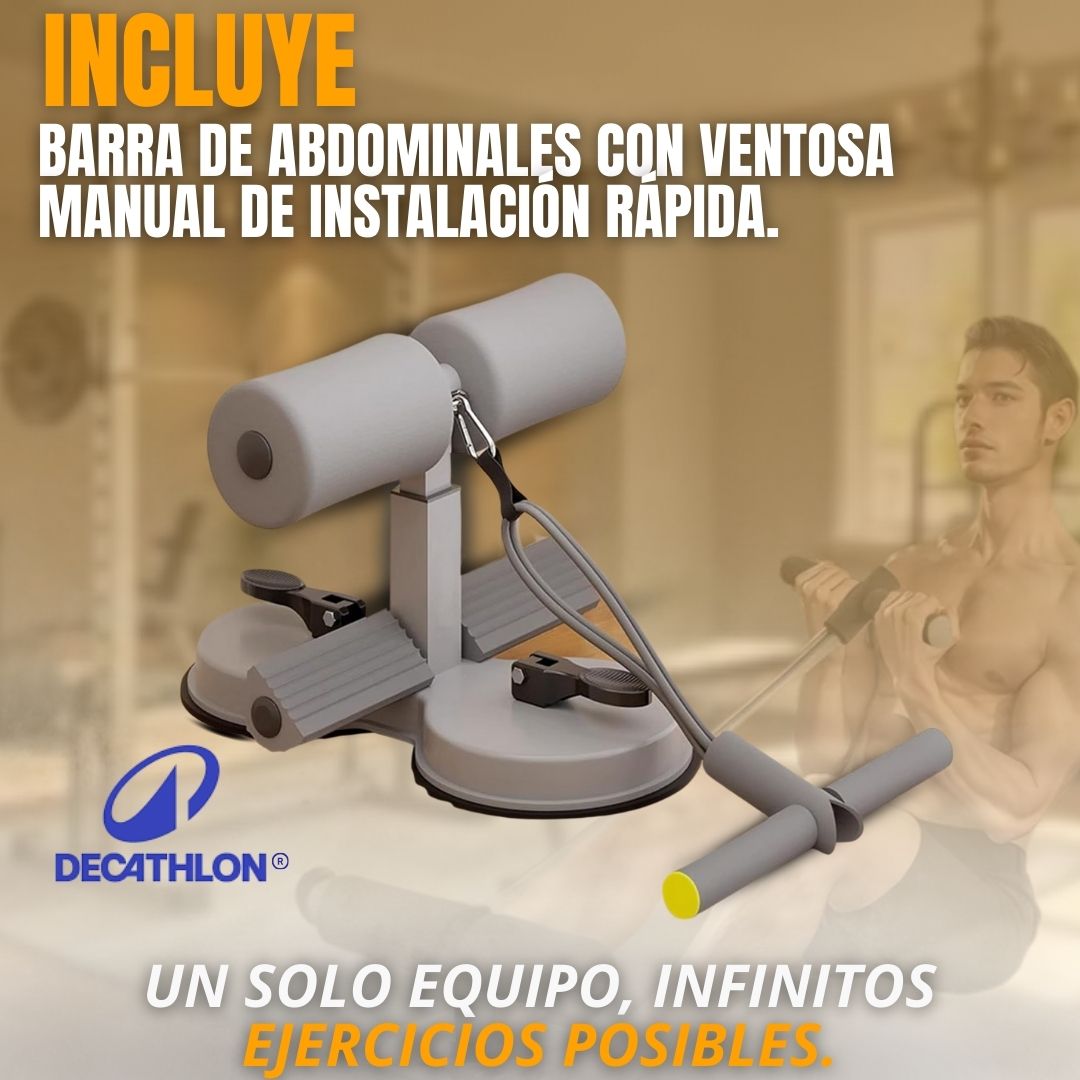 BARRA DE ABDOMINALES CON VENTOSA PROFESIONAL |DECATHLON®|