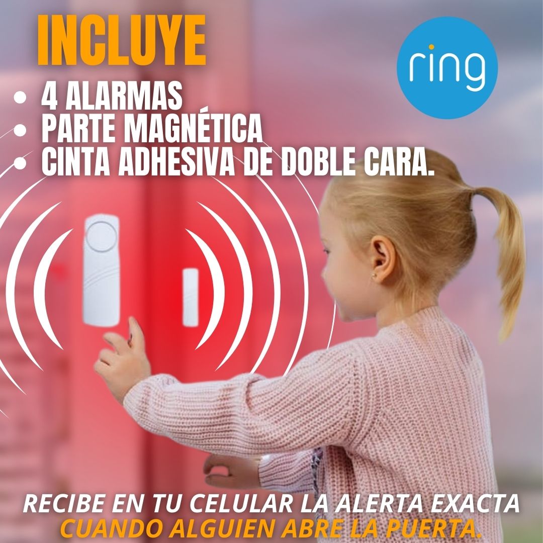 ALARMA DE SEGURIDAD X4 PARA PUERTAS Y VENTANAS |RING ®|