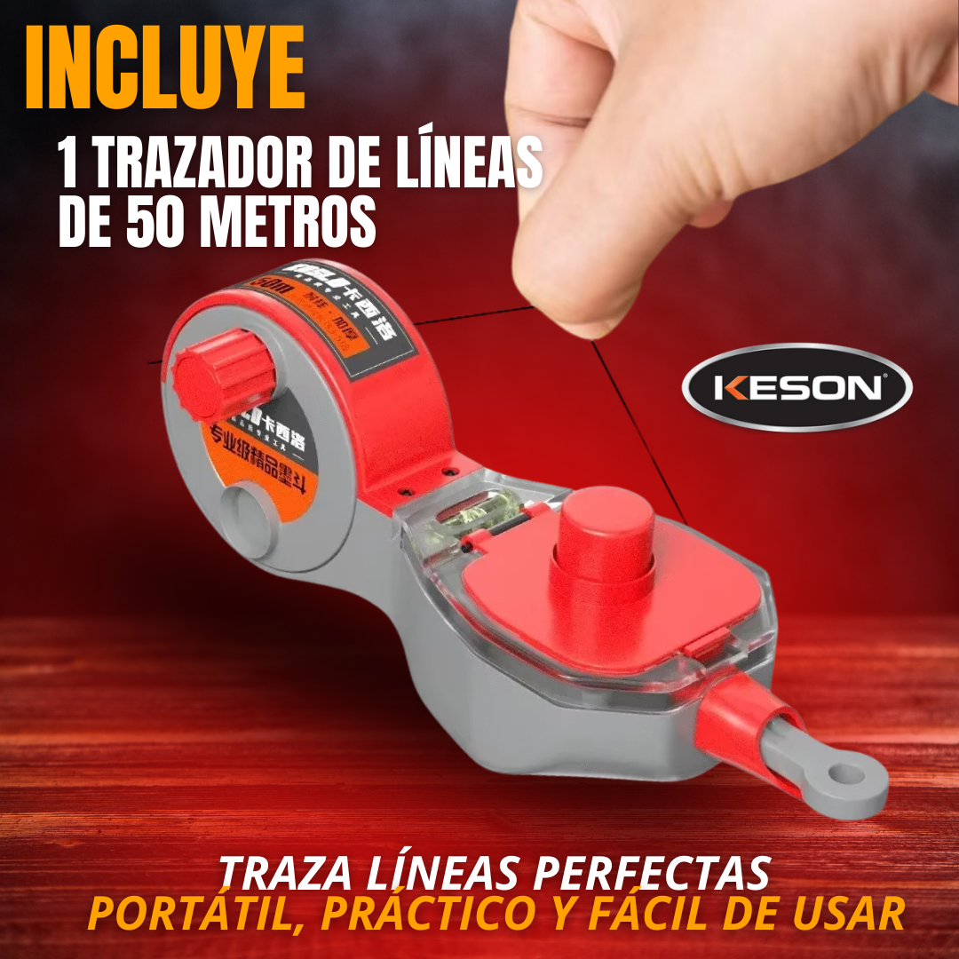TRAZADOR DE LÍNEAS DE 50 M PROFESIONAL | KESON®