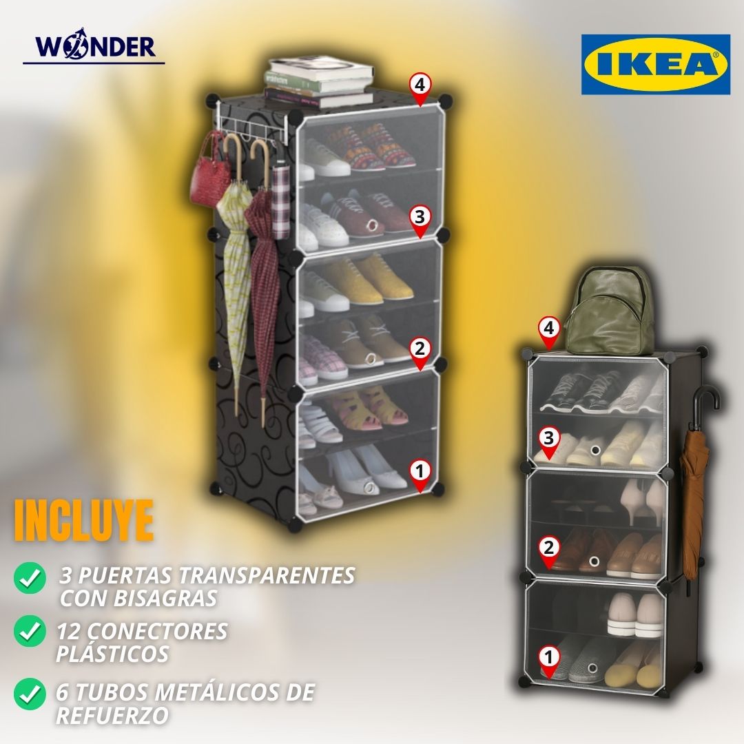 ORGANIZADOR 1 FILA 4 NIVELES IKEA®|