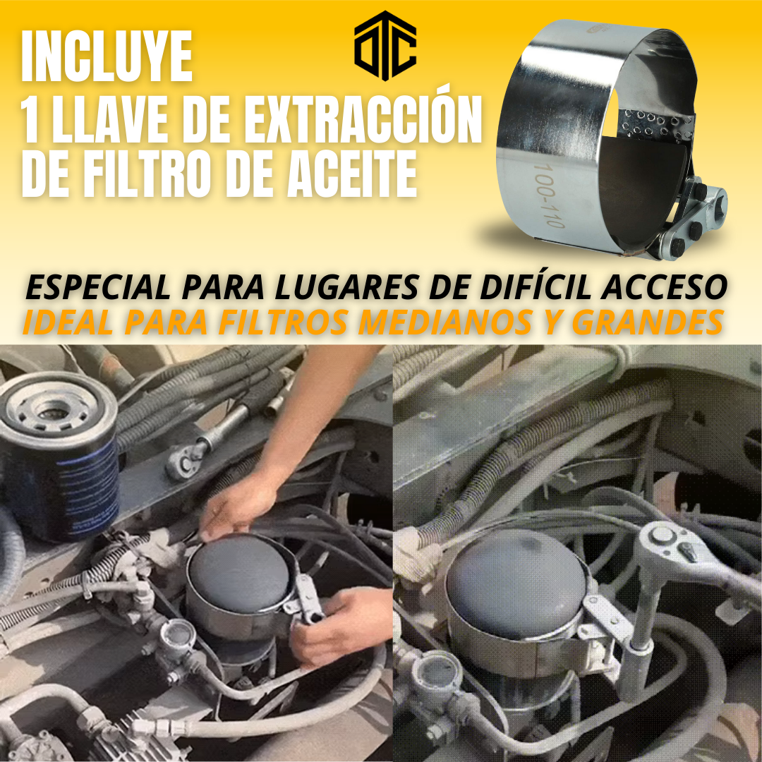 LLAVE DE FILTRO DE ACEITE 120 MM - 140 MM | OTC®