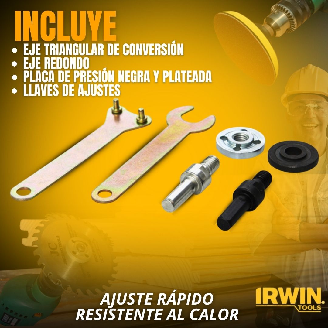 ADAPTADOR DE DISCOS PARA TALADRO |IRWIN TOOLDS®|