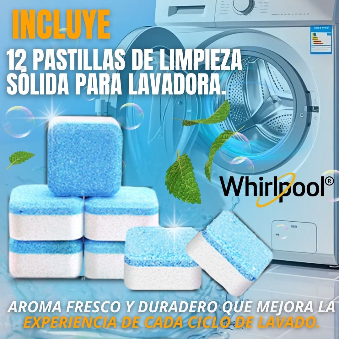 PASTILLAS PARA LIMPIEZA DE LAVADORA X 12UND |WHIRLPOOL®|