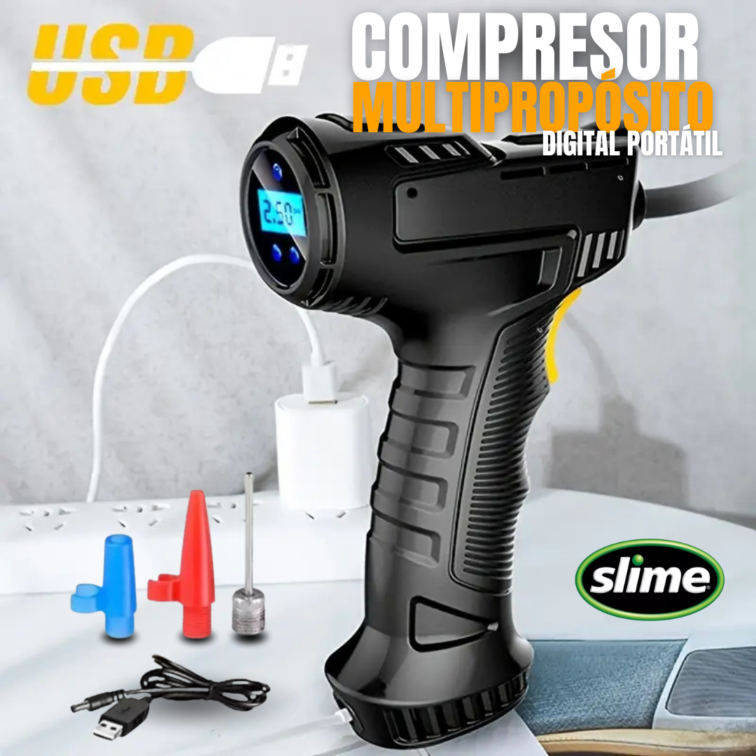 COMPRESOR MULTIPROPÓSITO DIGITAL PORTÁTIL SLIME®