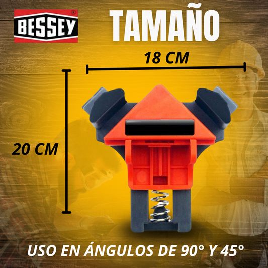 SET X4 CLIPS FIJACIÓN DE ÁNGULO RECTO | BESSEY®