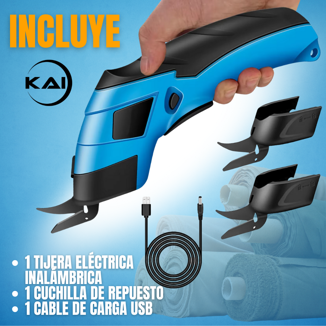TIJERA ELÉCTRICA INALÁMBRICA RECARGABLE | KAI®
