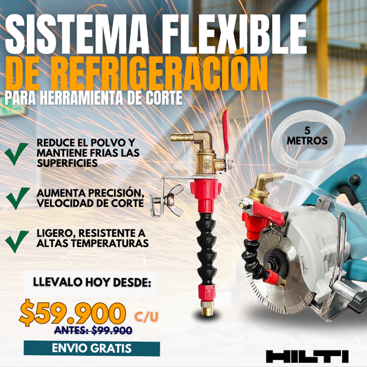 SISTEMA FLEXIBLE DE REFRIGERACIÓN HILTI® PARA HERRAMIENTA DE CORTE