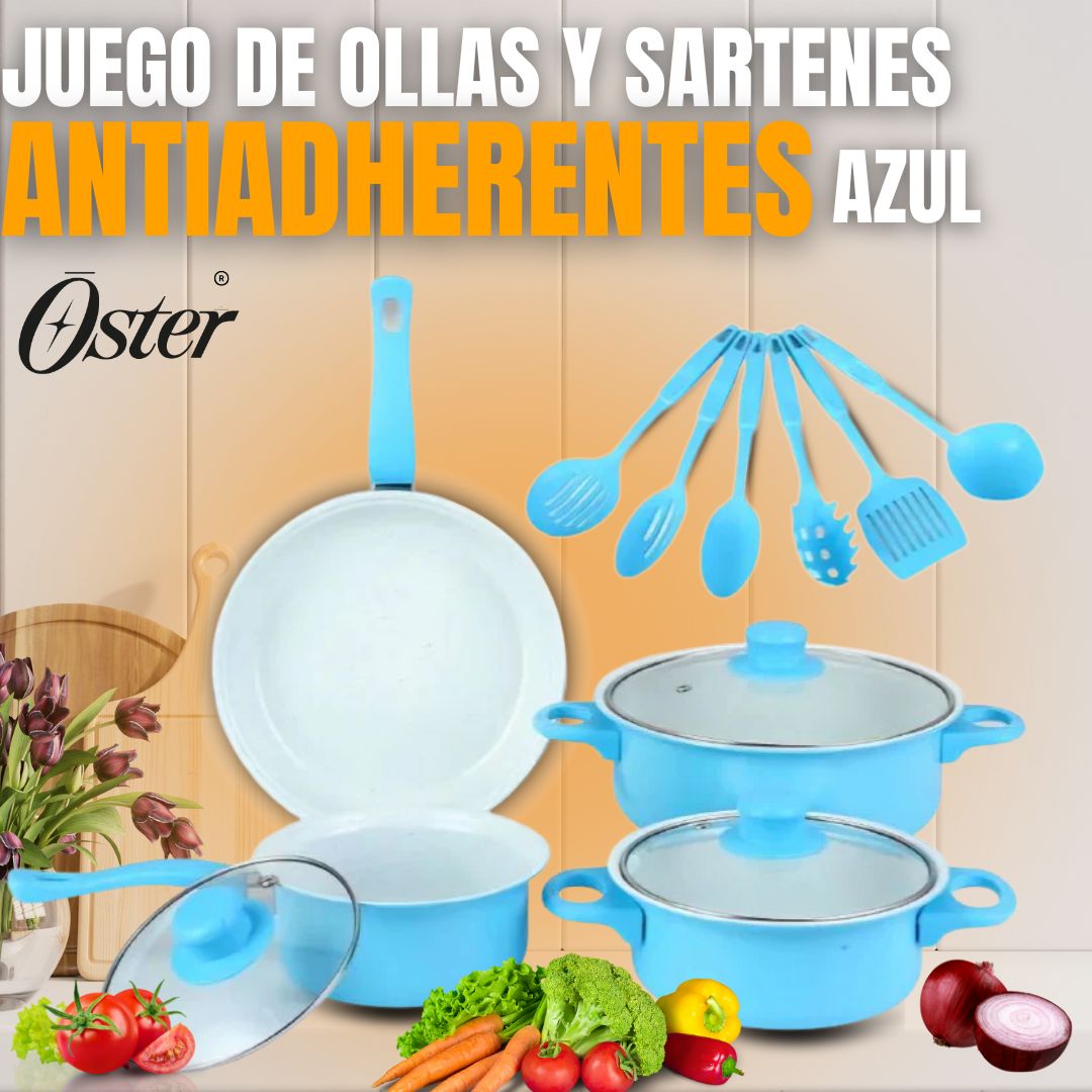 JUEGO DE OLLAS Y SARTENES ANTIADHERENTES |OSTER®|