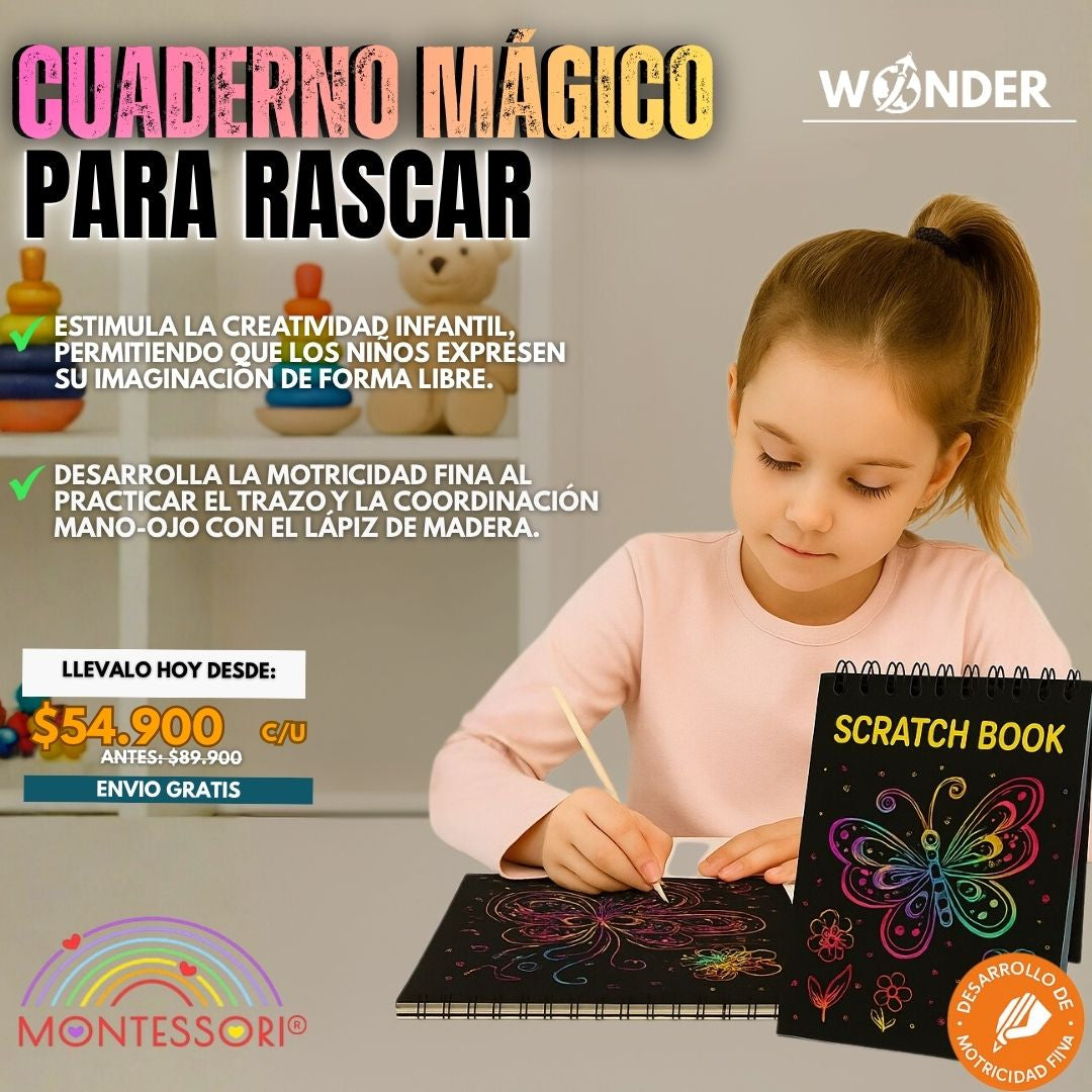 CUADERNO MAGICO PARA RASPAR | MONTESSORI®