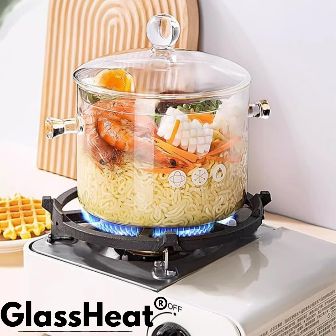 OLLA DE VIDRIO TEMPLADO GLASSHEAT® + 2 EBOOKS  DE REGALO