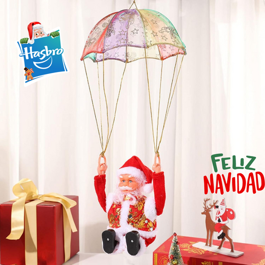 PAPÁ NOEL CON PARACAIDAS LUCES Y MÚSICA HASBRO®