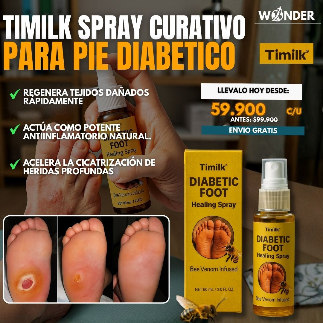 SPRAY CURATIVO PARA PIE DIABETICO |TIMILK®|