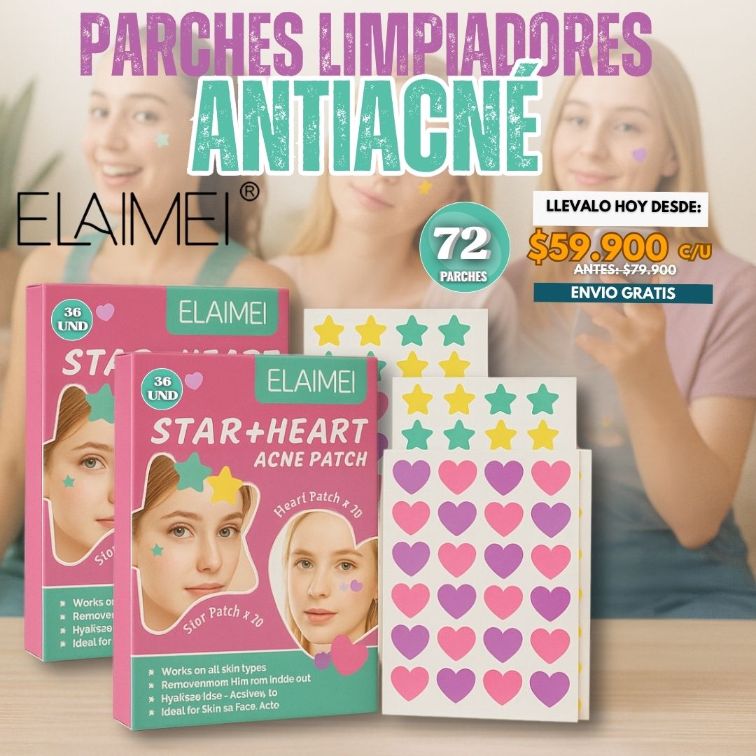 PARCHES LIMPIADORES ANTIACNE | ELAIMEI®