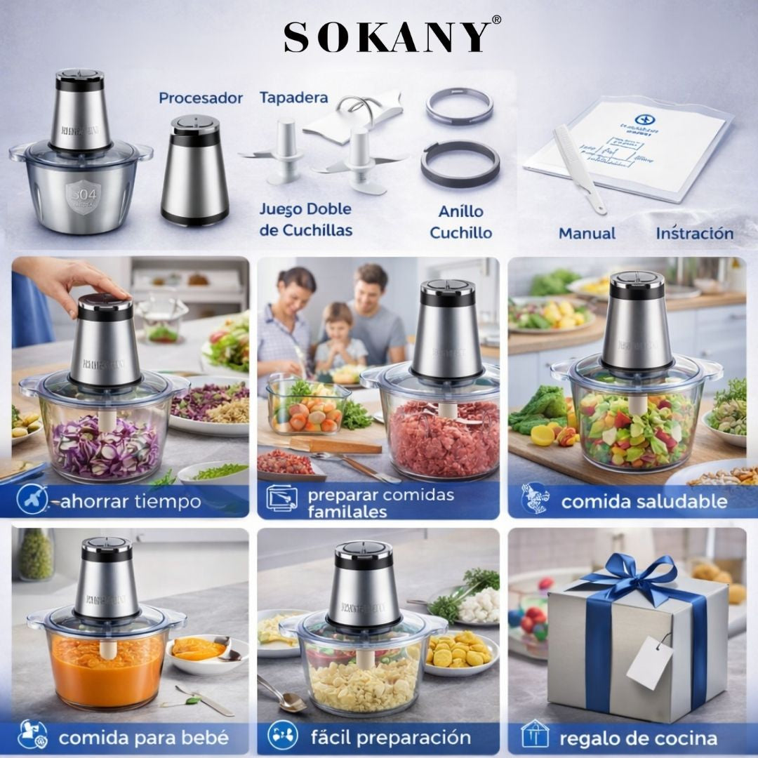 PICADOR  Y PROCESADOR DE ALIMENTOS  | SOKANY®