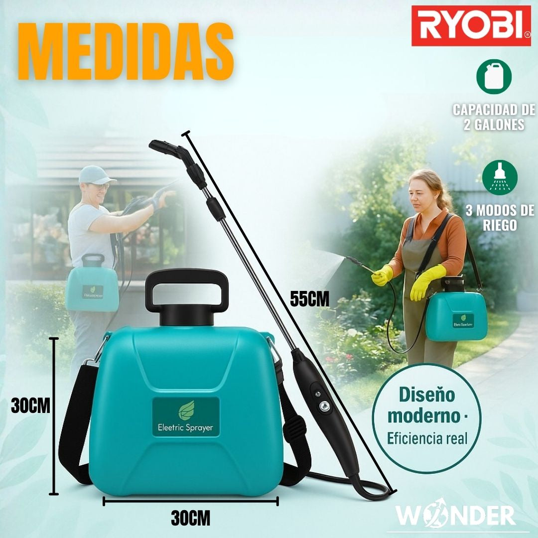 PULVERIZADOR ELECTRICO DE JARDINERIA 2 GALONES | RYOBI®