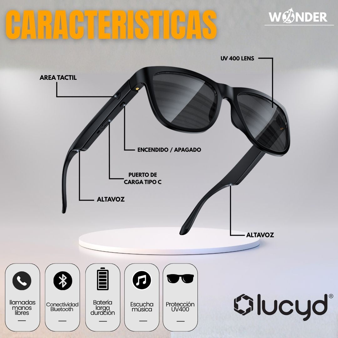 GAFAS SMART CON BLUETOOTH Y AUDIO |LUCYD®|