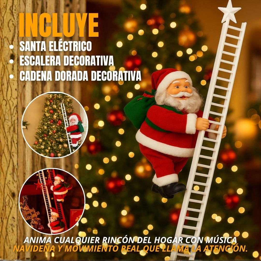 PAPÁ NOEL CON ESCALERA Y MUSICA |MR CHRISTMAS®