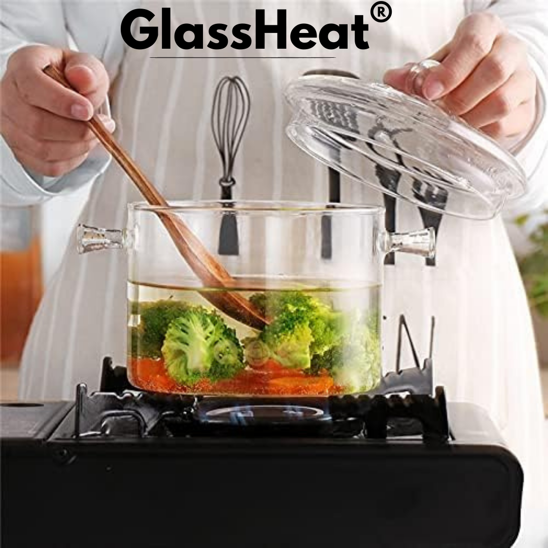 OLLA DE VIDRIO TEMPLADO GLASSHEAT® + 2 EBOOKS  DE REGALO