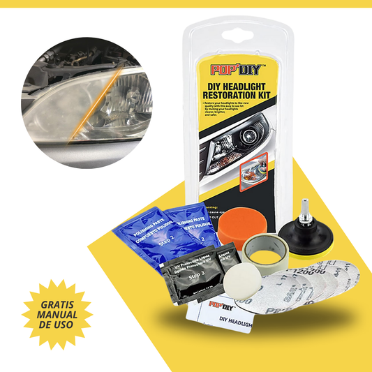 KIT PARA TALADRO Y PULIDORA RESTAURADOR DE FAROLAS PARA CARROS Y MOTOS