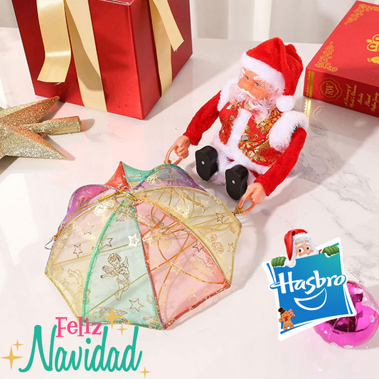 PAPÁ NOEL CON PARACAIDAS LUCES Y MÚSICA HASBRO®