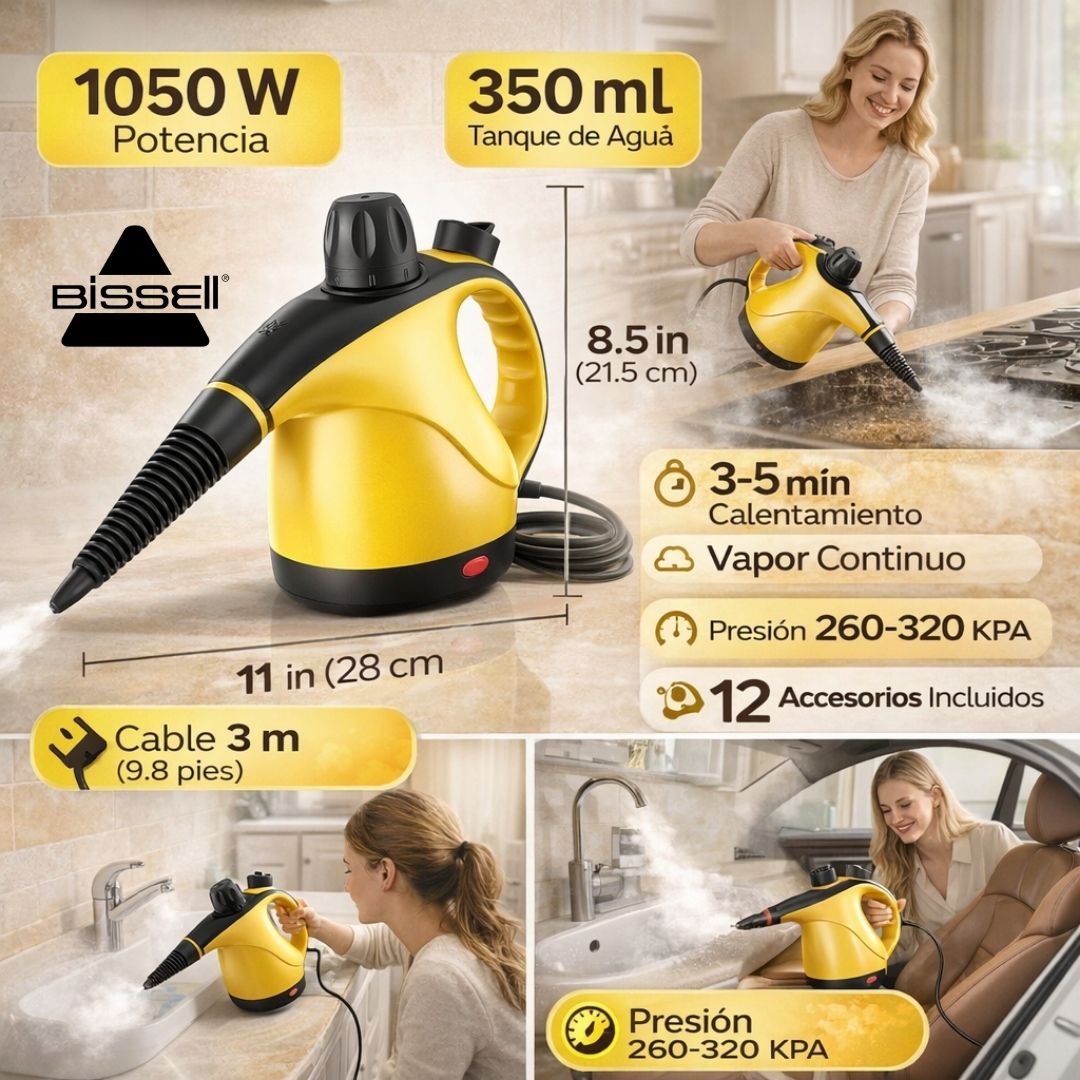 LIMPIADOR A VAPOR DESINFECTANTE MULTIUSOS | BISSELL®