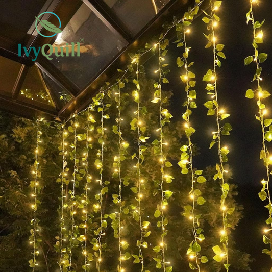 GUIRNALDA NAVIDEÑA LED ENREDADERA HOJAS VERDES IVYQUILL®