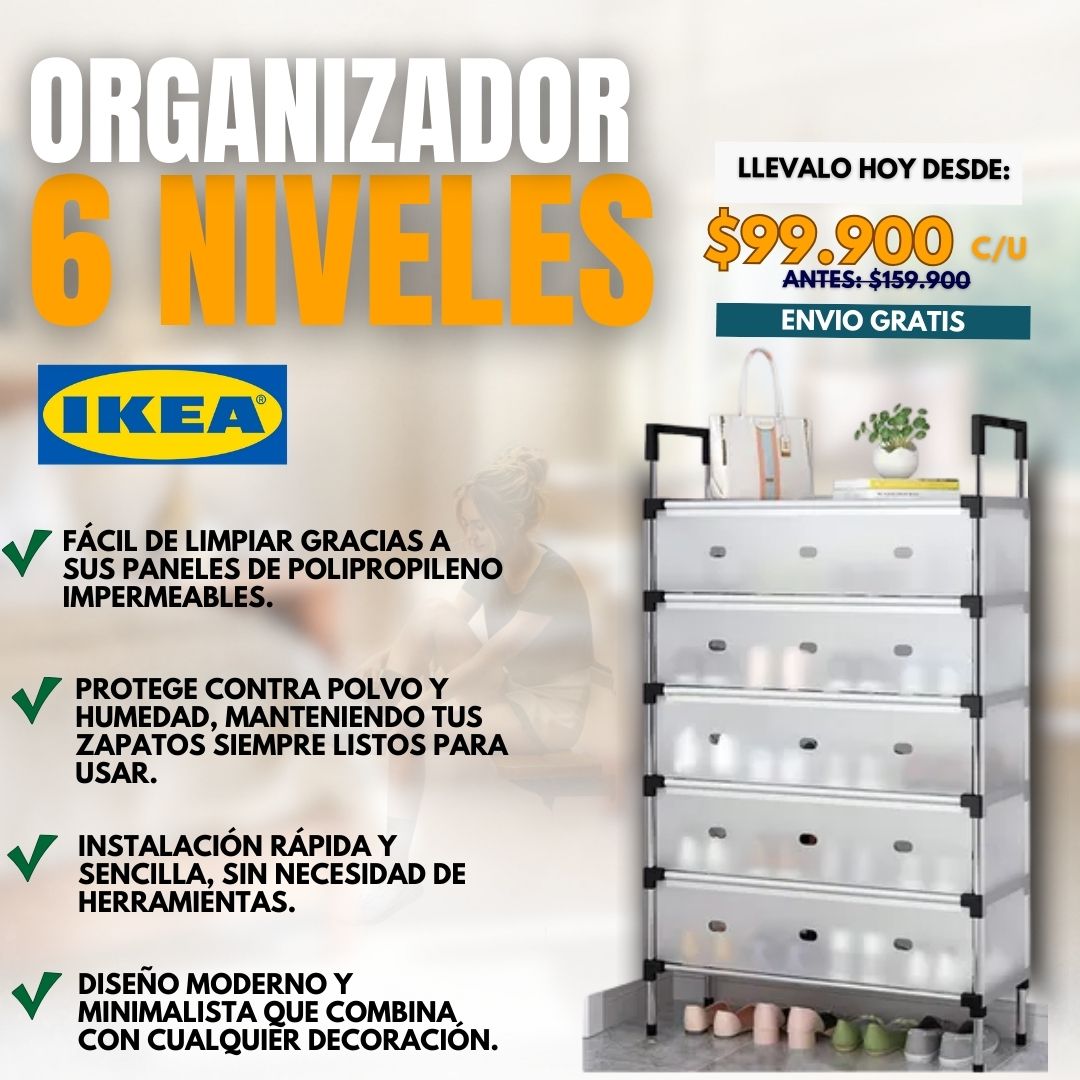 ORGANIZADOR ZAPATERO 6 NIVELES |IKEA®|