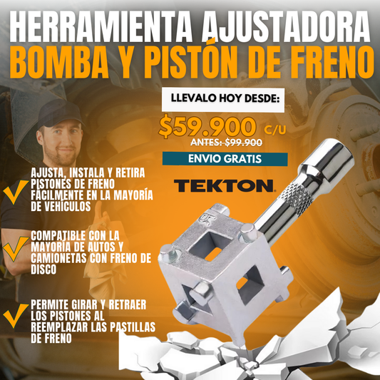 HERRAMIENTA AJUSTADORA DE BOMBA Y PISTÓN DE FRENO | TEKTON®